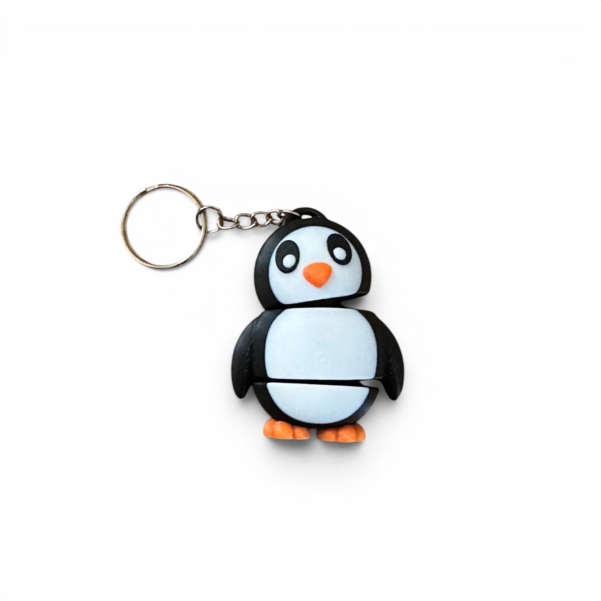 3D Stüdyom penguen figürlü siyah beyaz dekoratif anahtarlık ve çanta aksesuarı