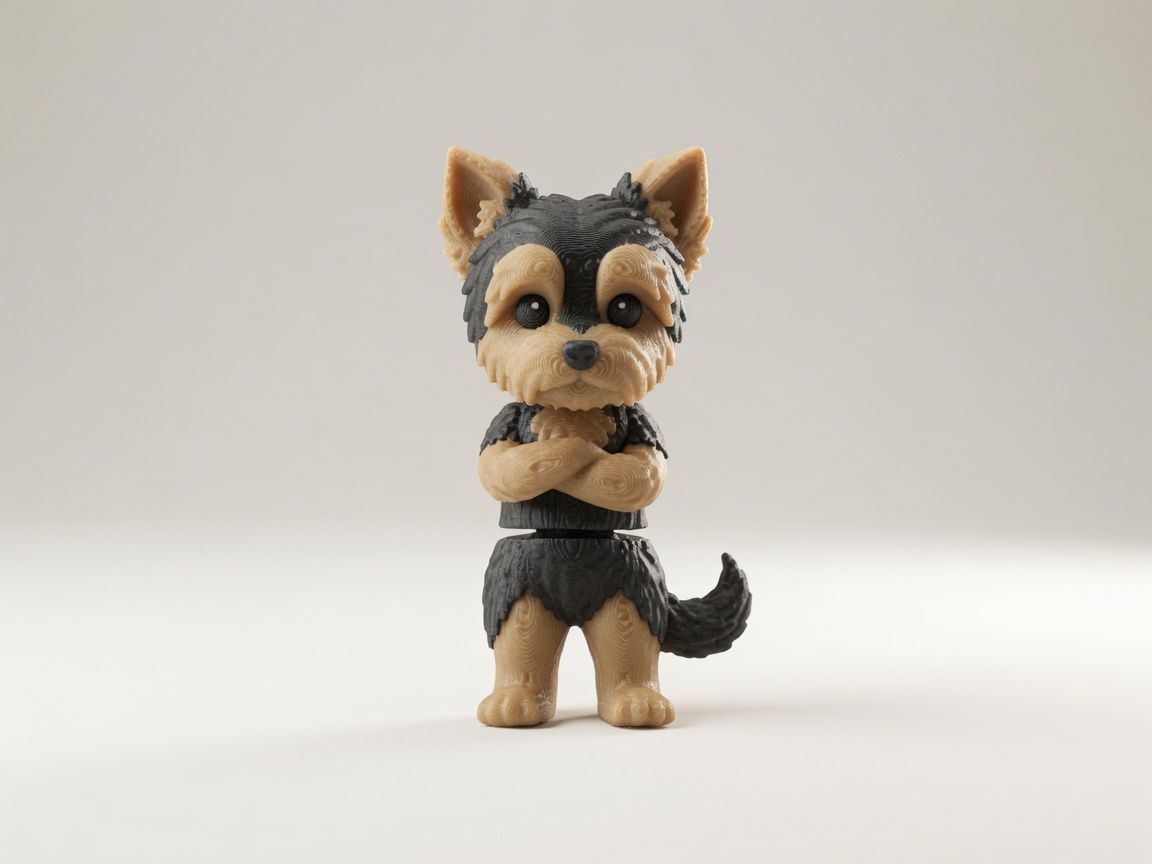 Yorkshire Terrier mini flexi anahtarlık