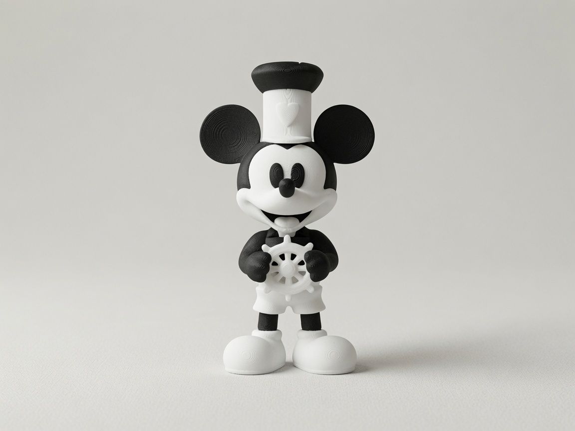 Mickey (Steamboat Willie) mini flexi anahtarlık