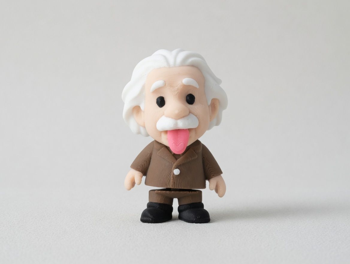 Albert Einstein mini flexi anahtarlık