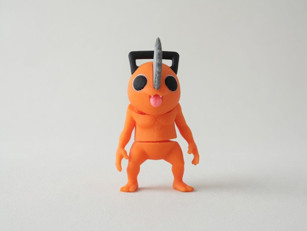 Pochita (Chainsaw Man) mini flexi anahtarlık