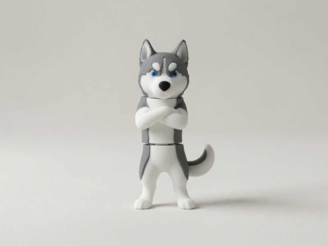 Husky mini flexi anahtarlık